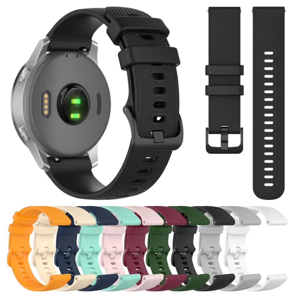 20 22mm Silicone Strap for Garmin Venu 3 Band Forerunner 265 255 245 Music Vivoactive 4 Band for Garmin Venu Sq 2 Plus Bracelet Army Green 22mm