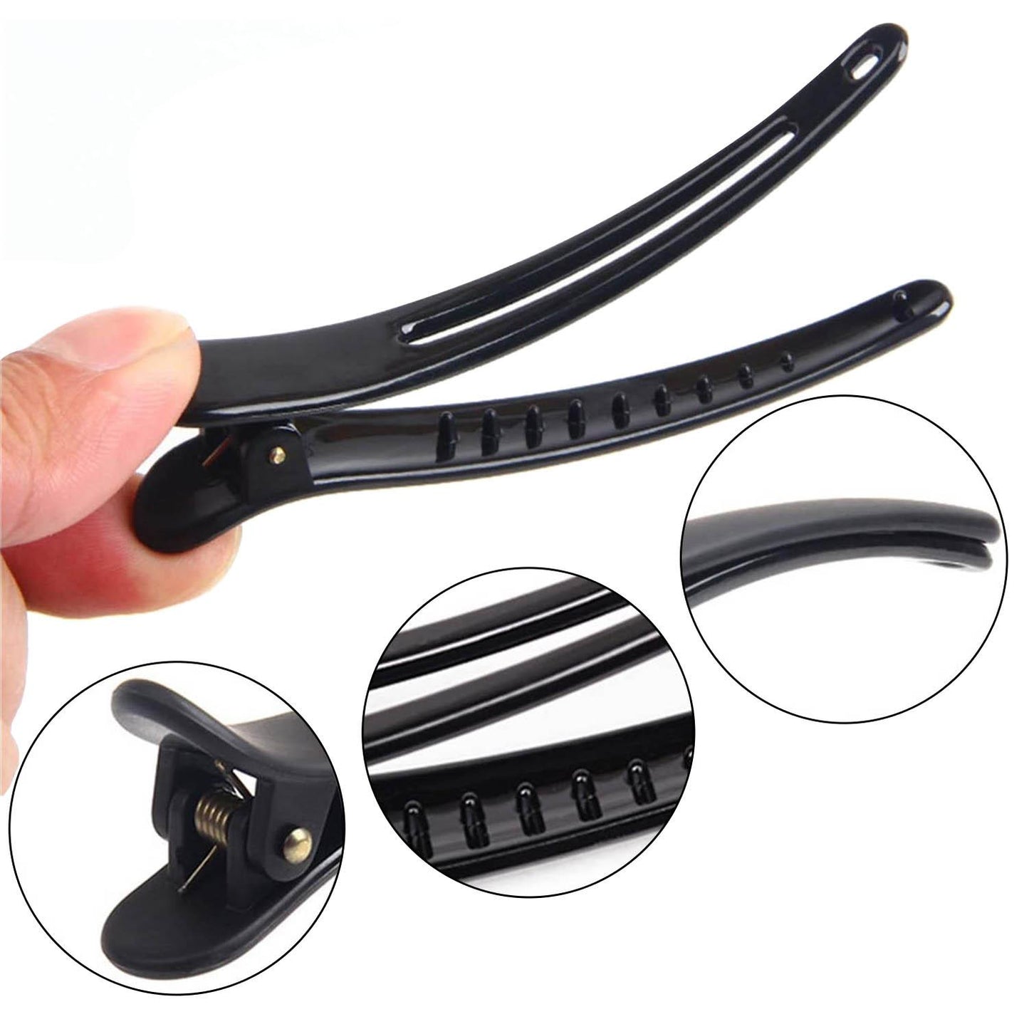 10 pcs Professional Hair Clips - Black Black Black