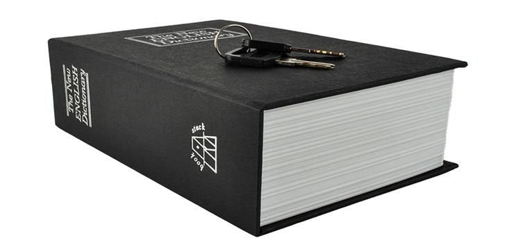 Hidden safe | Book safe with lock black black_max black