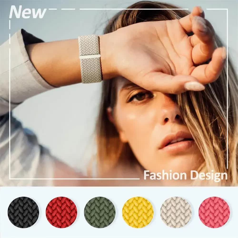 Braided Solo Loop for Apple Watch Ultra band 49mm 45mm 41mm 44mm 40mm 42mm bracelet iWatch series 9 7 SE 8 6 5 4 3 band SummerU SummerU 38 40 41mm-S