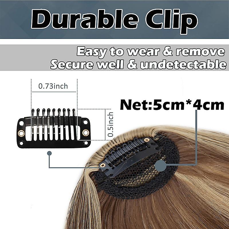Clip In Hair Bangs Extensions French Hair Bangs Stylish Hair Bangs Hair Pieces medium brown mediumbrown 28cm