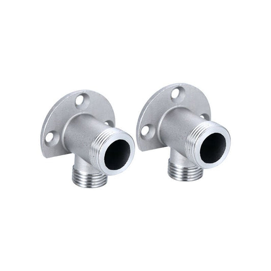 Installation kit for connecting hose to exposed tap. Outdoor shower system thermostatic mixer conversion built into the surface