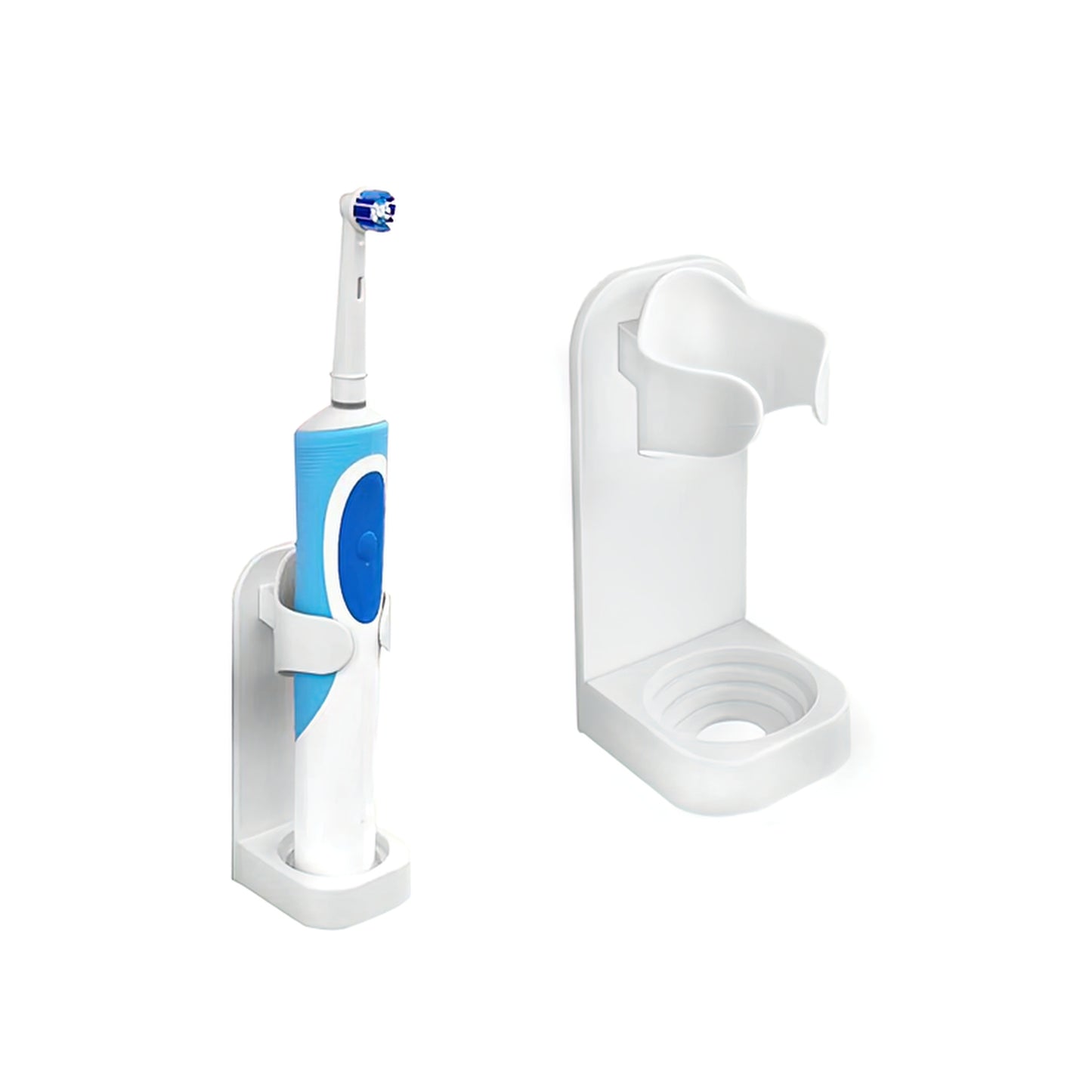 2-pack - Wall-mounted toothbrush holder for electric toothbrushes White white