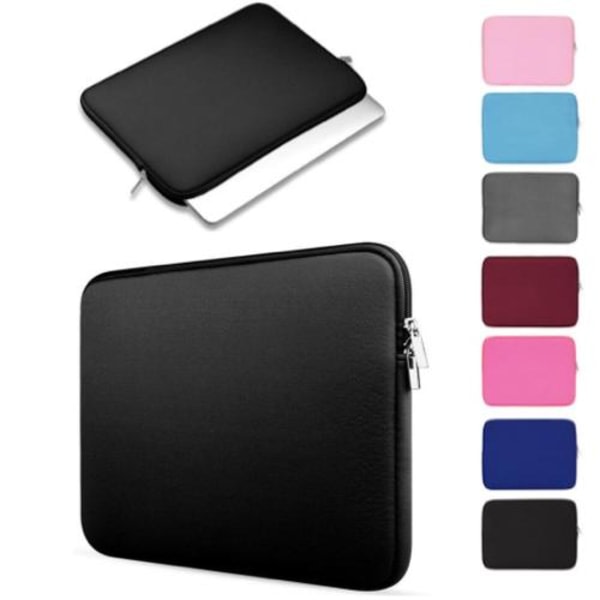 Computer case for 13 & 15 inches, fits MacBook Pro and Air. Black - 15.6 inches