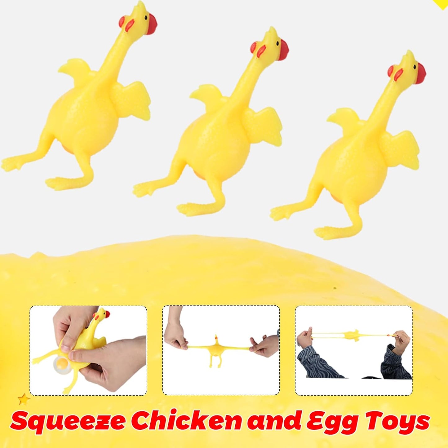 Laying Hens, creative toys, jokes, squeeze toy laying hen, ventilation chicken key chains, ventilation, stress relief, trick-yux