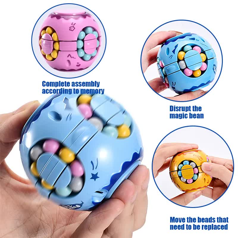 Rotating Prayer Magic Cube Fidget Spinner - Stress Relief Puzzle Toy for Kids & Adults