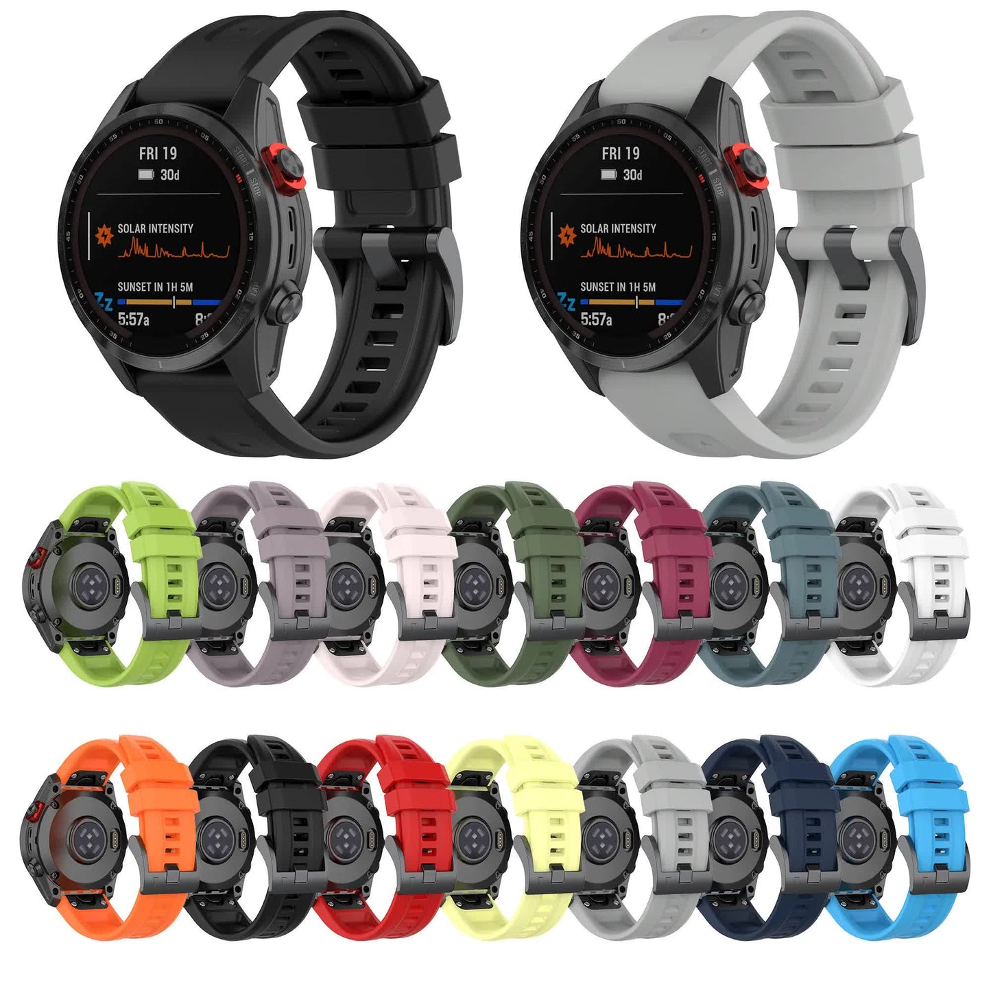 26mm Silicone Strap for Garmin fenix 7X 7 7S 6X 6 Pro 6S 5 5X Plus Smartwatch Bracelet for Garmin Descent mk2i mk3 51mm 13 13 Garmin Fenix 6X PRO