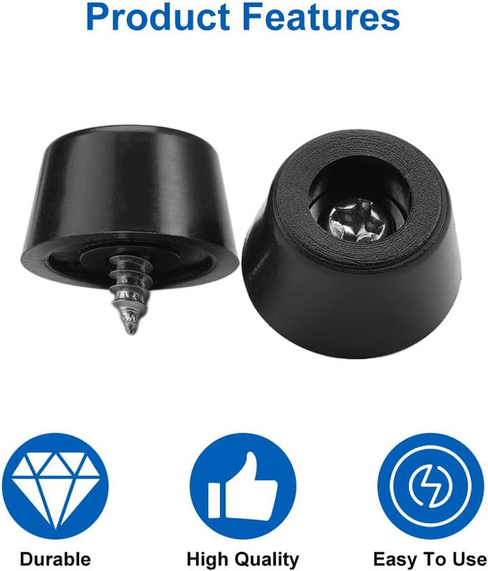 50 pieces rubber feet for cutting boards with stainless steel screws, rubber buffer, screw-proof rubber feet
