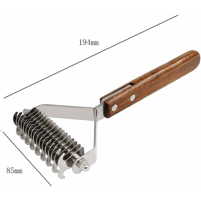 Coat King Undercoat Comb for Pets Dog Dematting Comb Pet Grooming Brush Tool Hair Removal 17+9 Double Sided Teeth Undercoat Comb (DUAL)