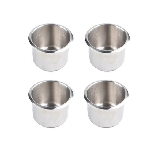 4pcs Universal Marine Boat Cup Holder 68X55mm Stainless Steel Drop-in Drink Holder for Poker Table Sofa_yux