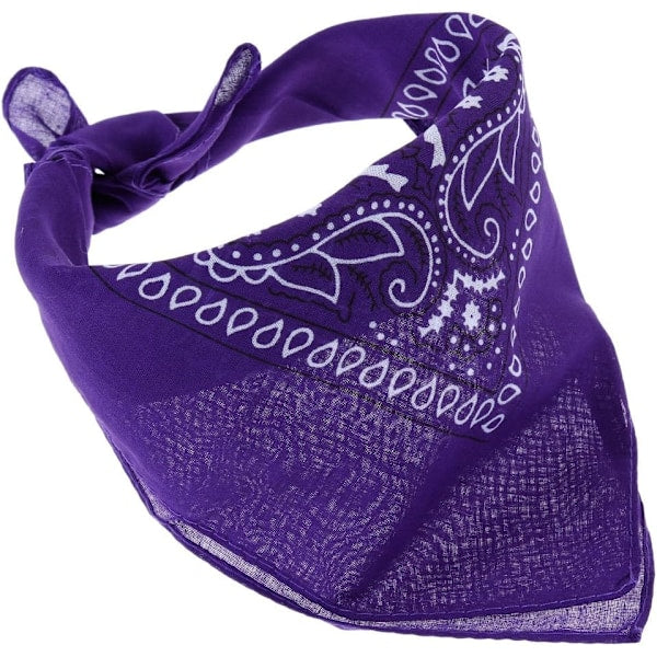 12 pcs 12 Colors 54*54cm Package Bandana Scarf Unisex Handkerchief (C)