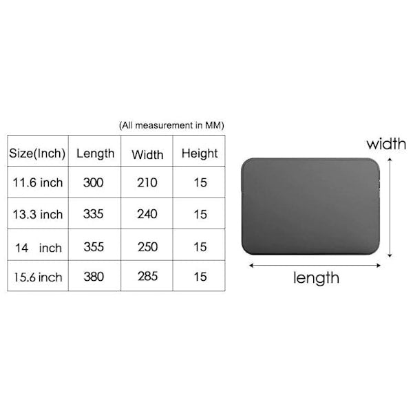 Computer Case / Laptop Case - Select Size Grey Grey 14 inch - Grey Grey 14 inch - Grey Grey_qcx Grey 14 inch - Grey