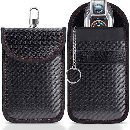 2-Pack Faraday Car Key Case | Signal Blocking Car Key Pocket | Keyless Car Key Case