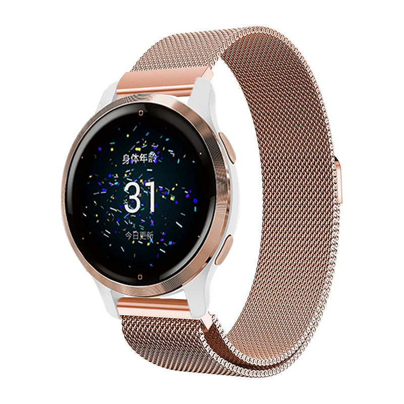 Stainless Steel Milanese Magnetic Bracelet for Garmin venu 2/venu SQ/venu 2S Venu2S Gold