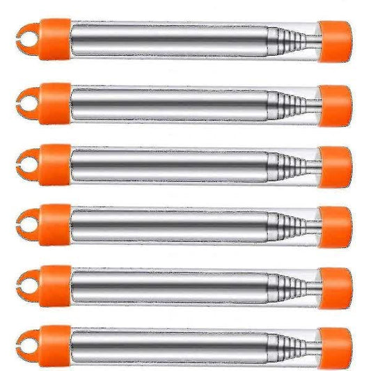 6-Pack Collapsible Stainless Steel Fire Bellows, Collapsible Outdoor Fire Bellows
