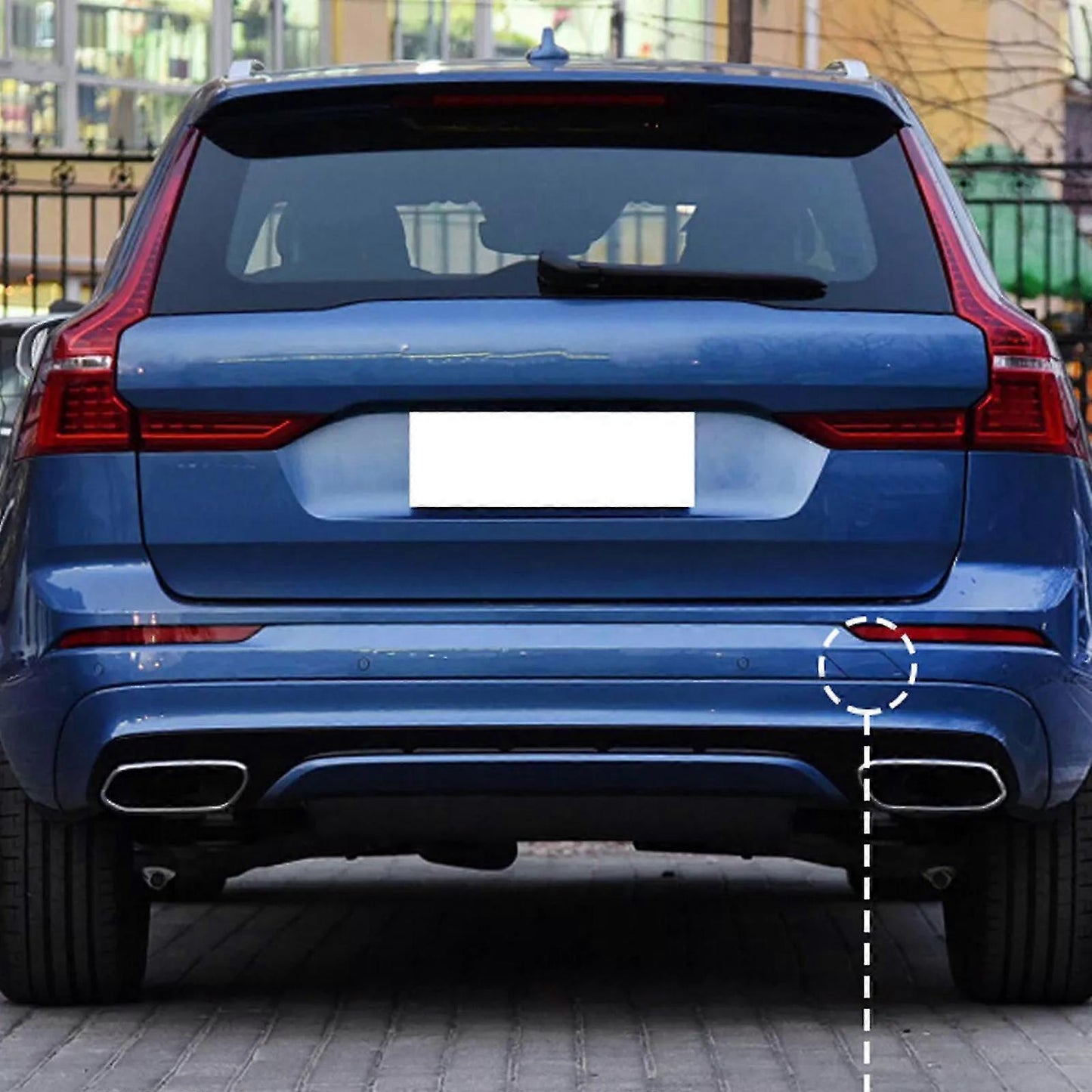 Volvo XC60 2018-2023 Towbar Cover Rear Bumper ABS OEM Fit Replacement_ma Maple Brown