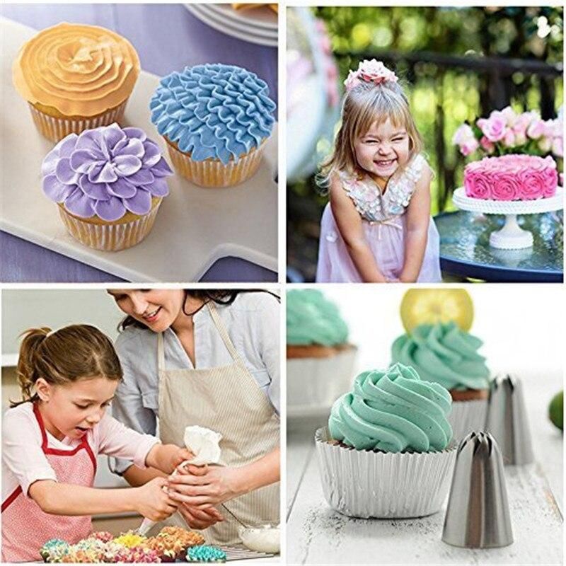 27pcs Liquor Tips, Bag & Connector Cake Decorating Tool Set, Turquoise