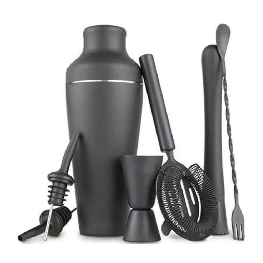 Stainless Steel Cocktail Shaker Set, Matte Black