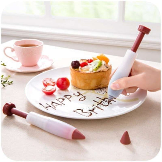 3pcs MultiColor Piping Syringe for Creative Pastries, Piping Pen