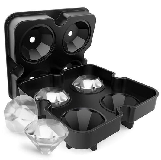 Diamonds Ice Chocolate Jelly Mold, Black