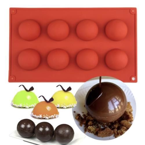 Silicone Mold 15 Bullets Brown, Ball Hemisphere 6/8/15/24, Ice Chocolate Jelly Mold