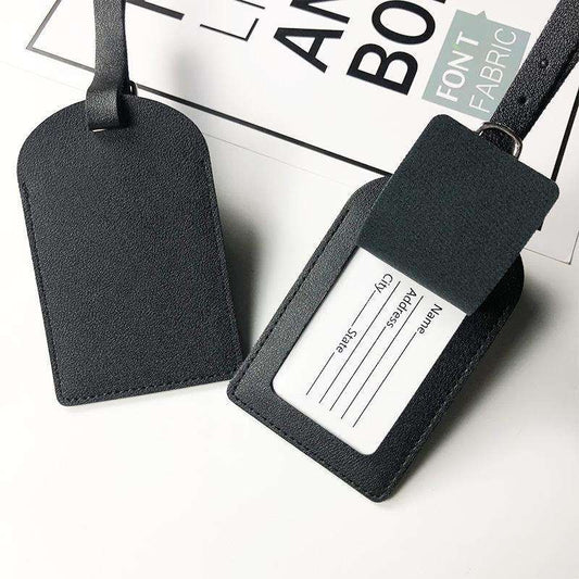 Luggage tag Black, Address tag Bag marking