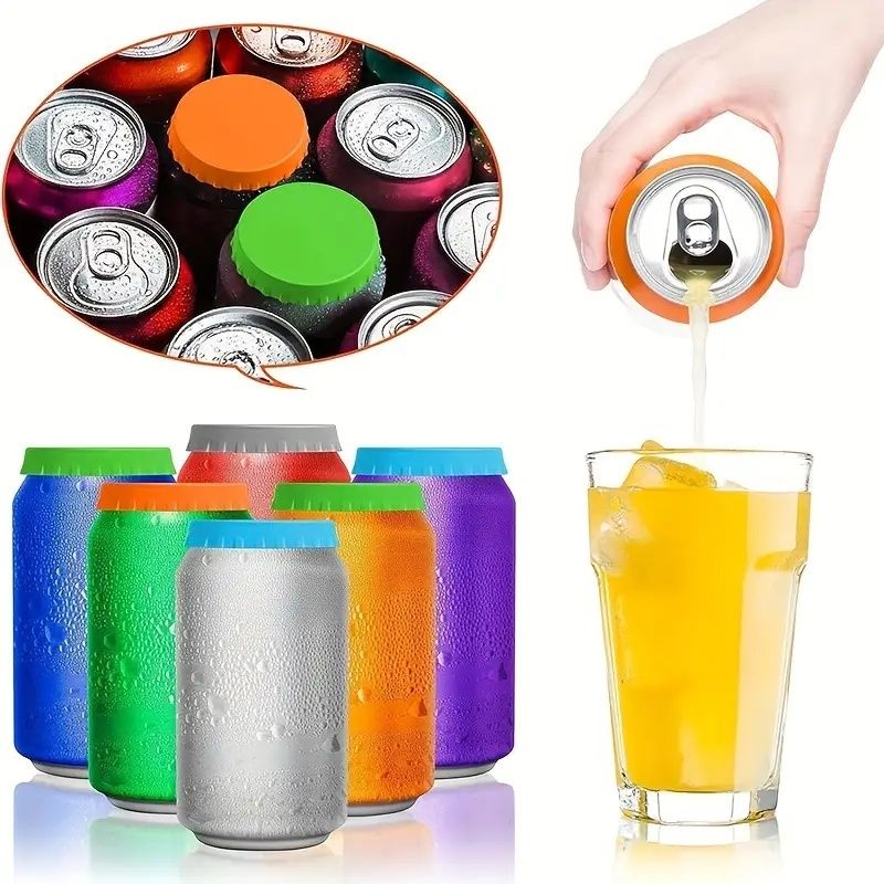 2pcs Silicone Caps Leakproof Jar Lid, MultiColor