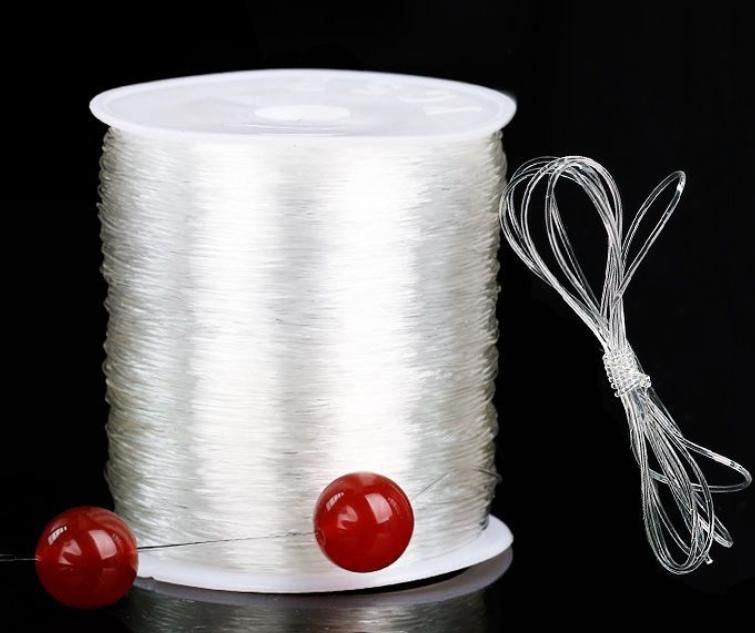 100m Transparent Elastic Thread for Jewelry Making, 0.6mm