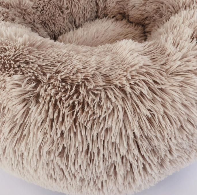 Fluffy Dog Bed Cat Bed 50cm, Light Grey