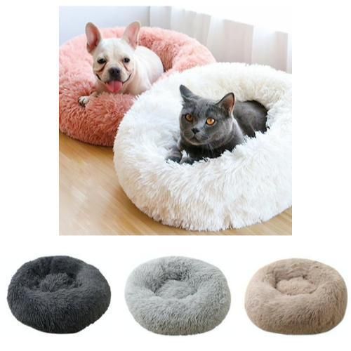 White Fluffy Dog Bed Cat Bed, 60cm