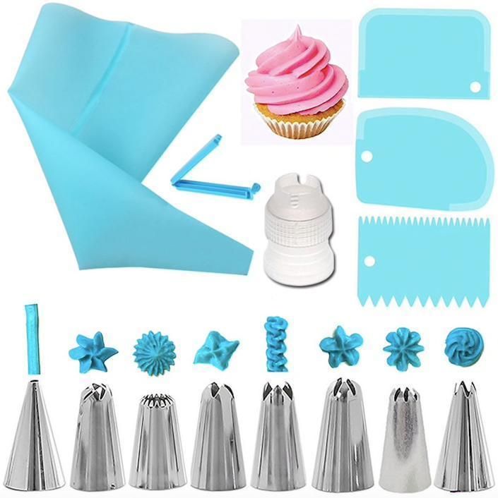 14-Piece Purple Tulle Set, Liquor Bag Tweezers Dough Scraper