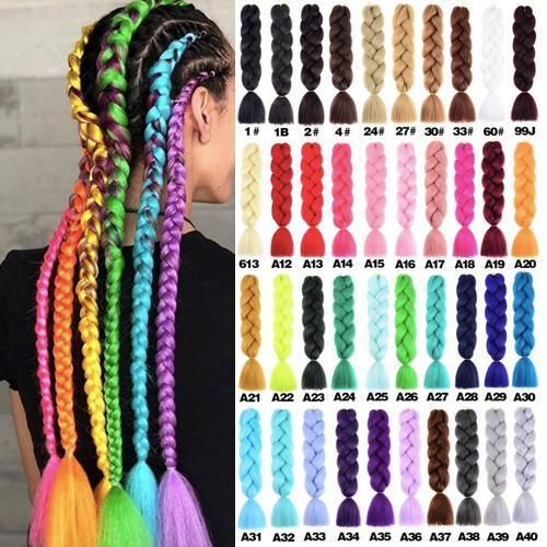 Gradient reggae braids, 6 giant braids in black color