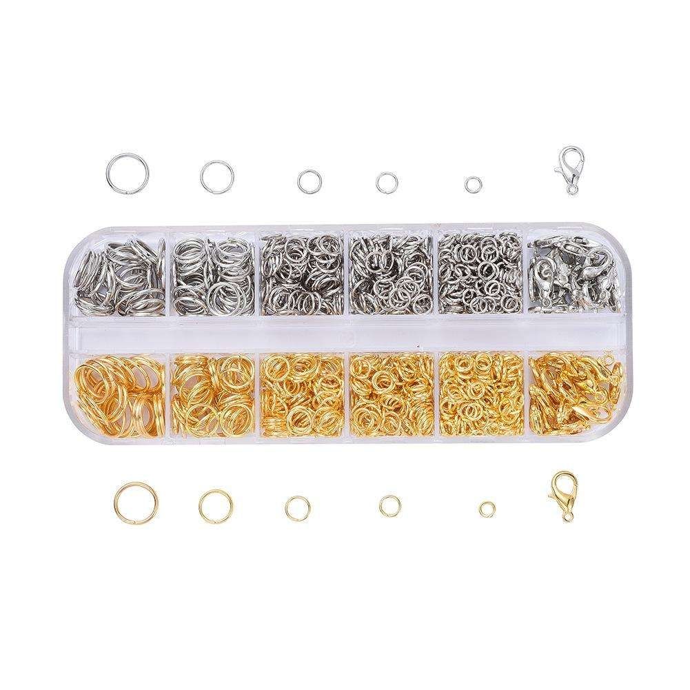 Jewelry Making Kit with Pliers, Wire and Rings - DIY Silver Gold Craft Supplies