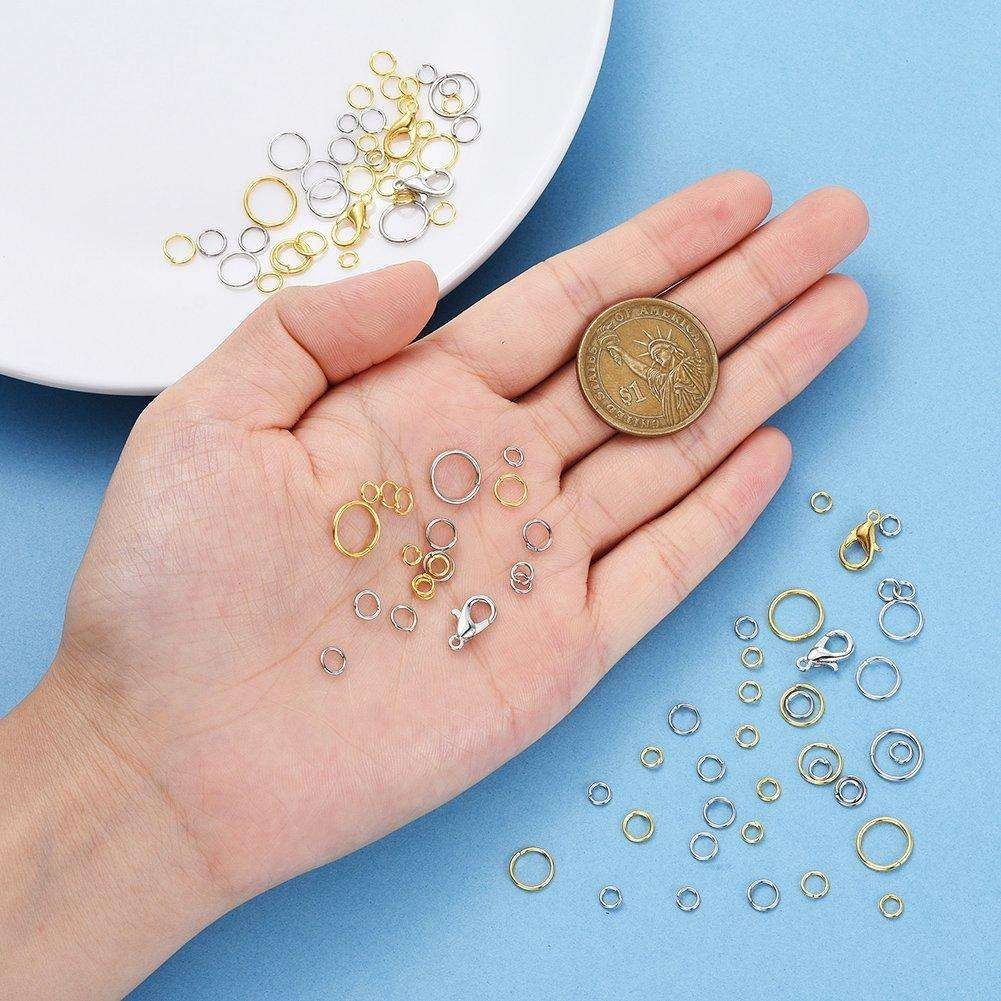 Jewelry Making Kit with Pliers, Wire and Rings - DIY Silver Gold Craft Supplies
