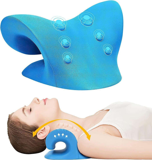Neck stretcher pillow, Blue