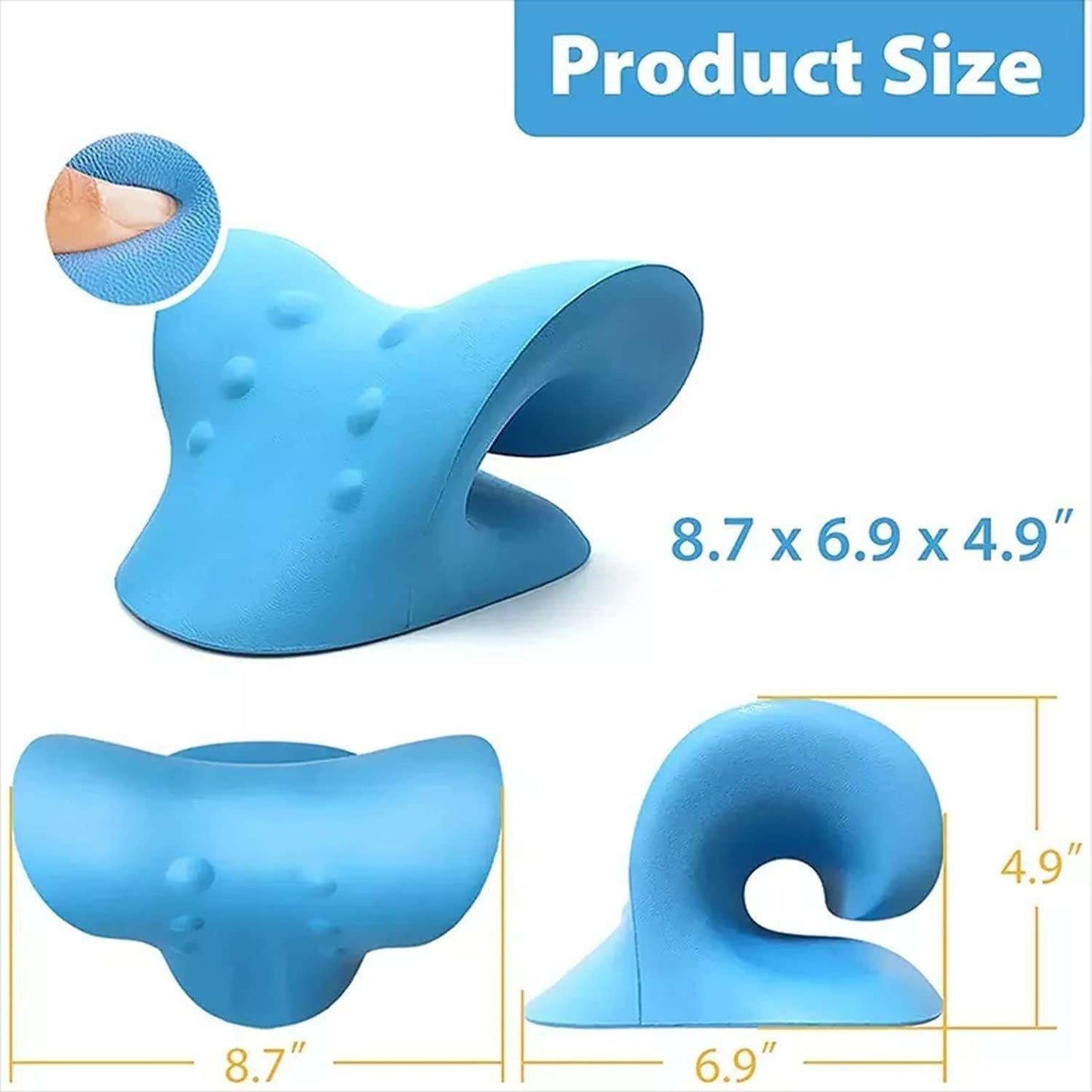 Neck stretcher pillow, Blue