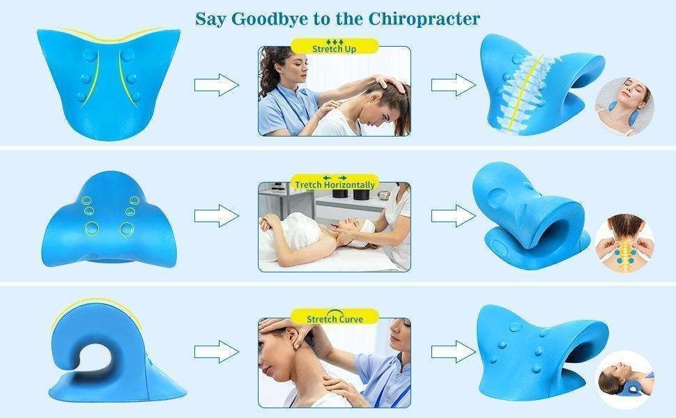 Neck stretcher pillow, Blue