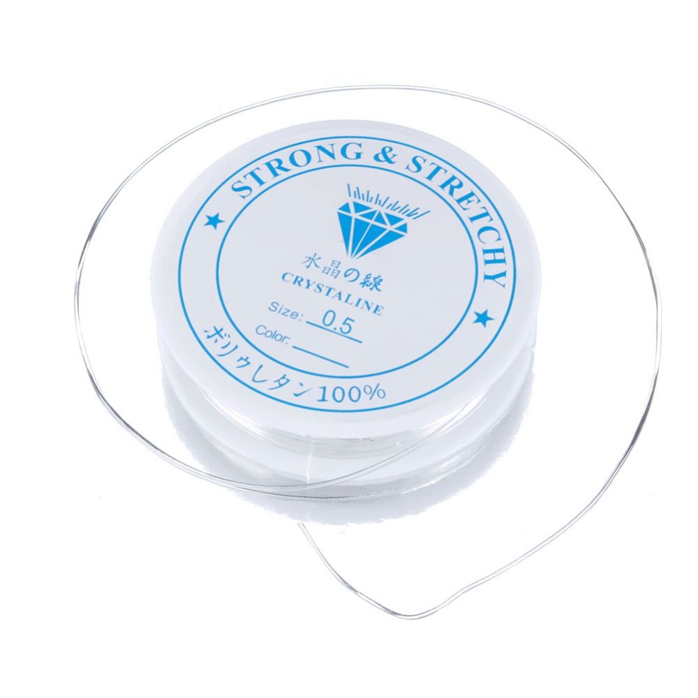 Transparent Elastic Thread for Jewelry Making 2-pack, 0.6mm, 15m