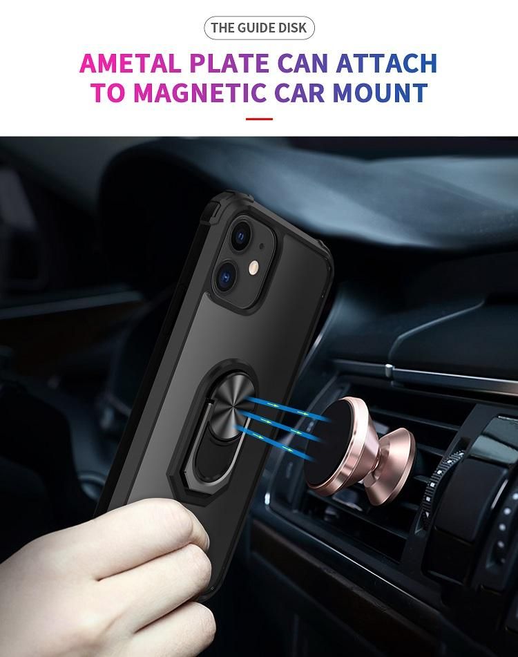 iPhone 12 Silicone Shockproof Cover, Black Transparent, Compatible with iPhone 12 Pro