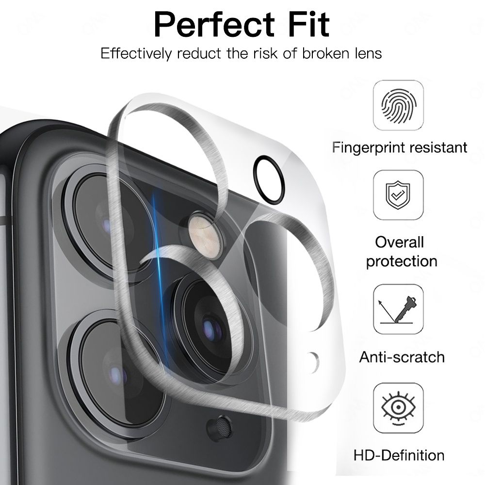 Tempered Glass Lens Protector for iPhone 15, Transparent, Compatible with iPhone 15