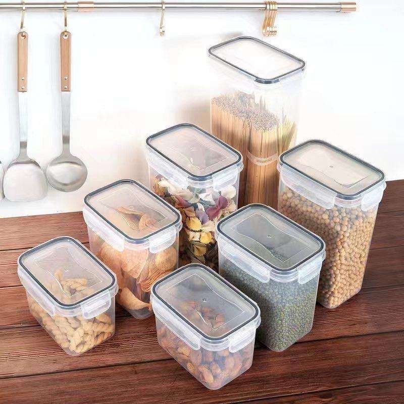 14-Pack Airtight Storage Containers for Organized Pantry, Transparent