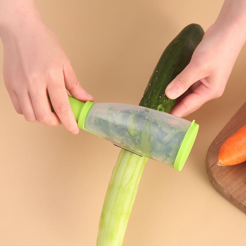 2 Pack Vegetable Peelers with Container Ultra Sharp Stainless Steel for Fruit and Potato Green Red