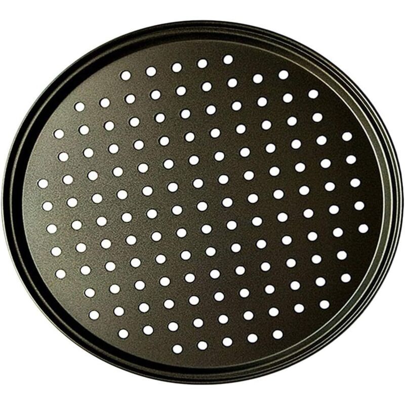 Pizza Punch Pan Carbon Steel Multi Purpose Perforated Oven Dish Non Stick Pizza Tray Pizza Trays Pastry, Pizza, Cake, Sandwiches, Sausage, Patties