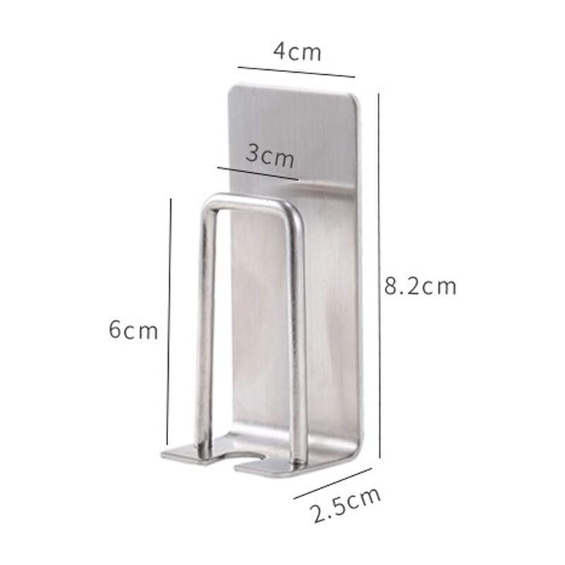 4 Pack Toothbrush Holder Stainless Steel Toothbrush Holders, Wall Mounted, Cups, Mugs, Toothbrush Holders, Waterproof and Self Adhesive, No Drilling