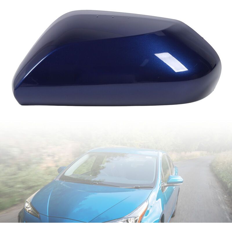 Exterior Mirror Cover Made of High-Strength Material for Rearview Mirror Decoration, Blue, Left, 87945-47060