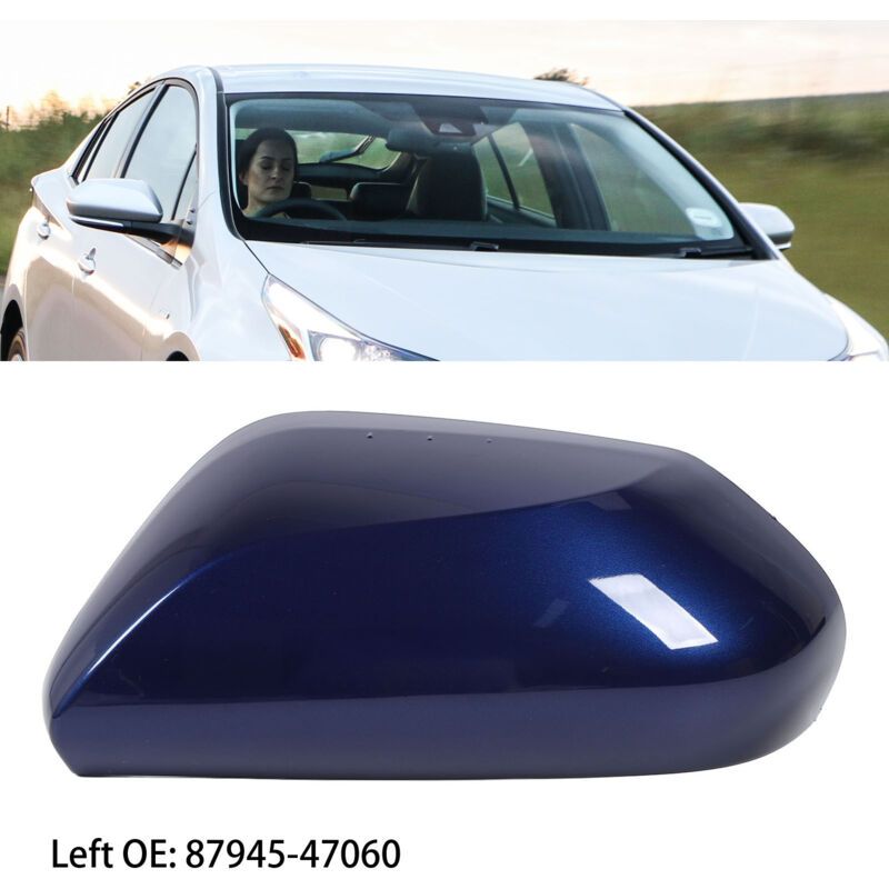Exterior Mirror Cover Made of High-Strength Material for Rearview Mirror Decoration, Blue, Left, 87945-47060