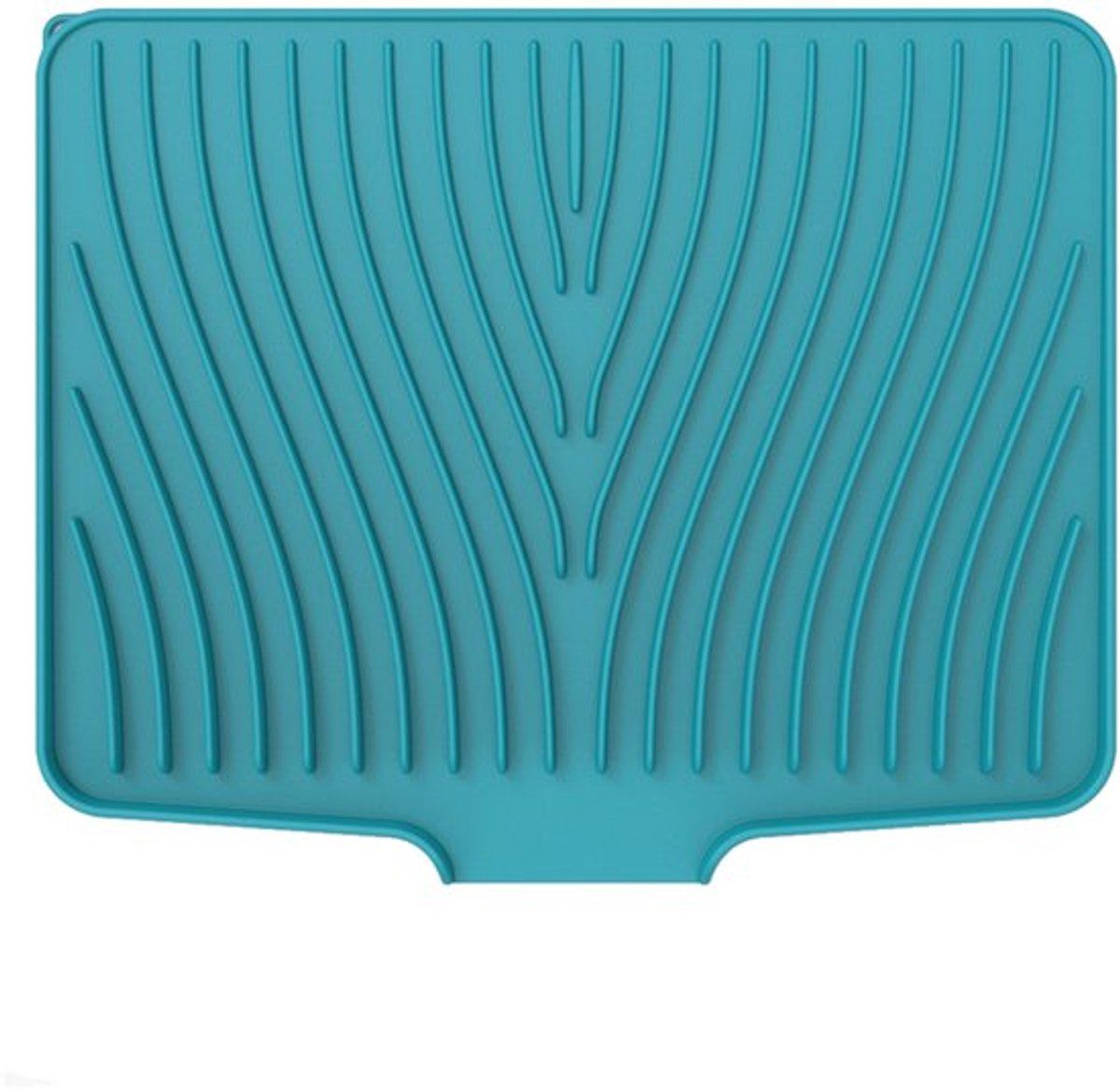 Silicone Dish Drying Mat, Heat Resistant Non Slip Ribbed Draining Pad For Kitchen Sink Countertop, Green, 40 x 33 cm