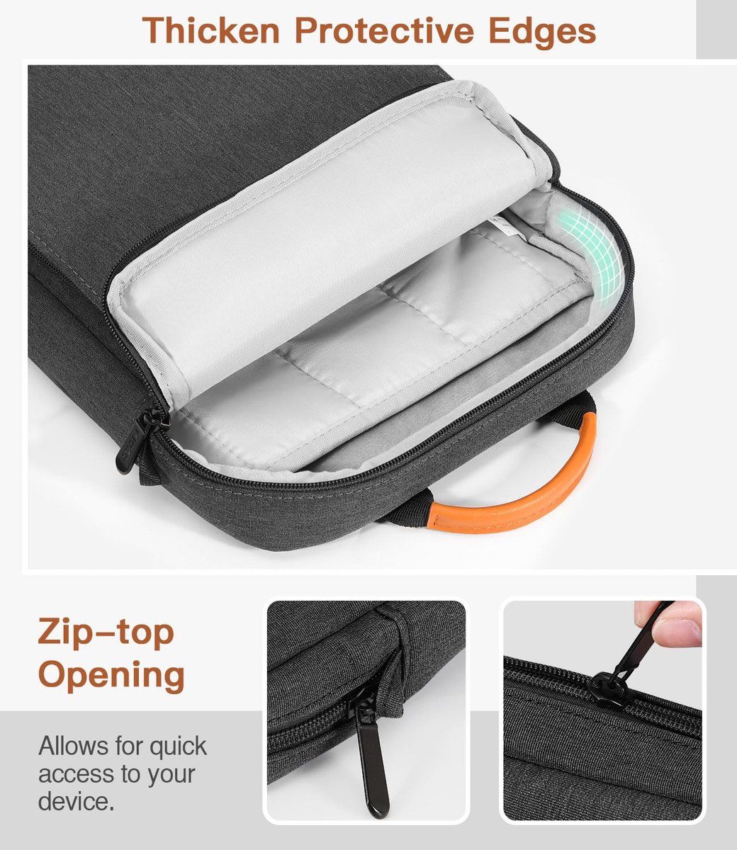 Laptop Shoulder Bag With Water Resistant Oxford Fabric, Extra Organizer Pockets And Removable Strap For Travel Work School, Black Gray, 13.3 in