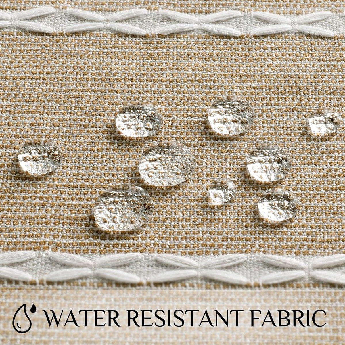 Bohemian Waterproof Tablecloth Linen Cotton Blend With Tassels Wrinkle Resistant For Indoor Outdoor Dining Parties Coffee, 90 x 90 cm
