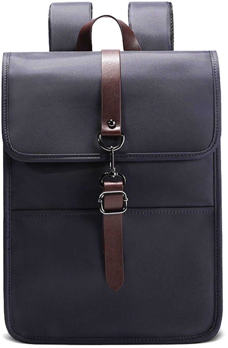 Laptop Backpack, Water Resistant Canvas With Anti Theft Compartments, Blue, 14 in, 28 x 14 x 38 cm